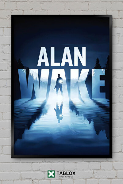 TABLOX Alan Wake video igra horor triler pisac poster okvir izgled dekorativn...