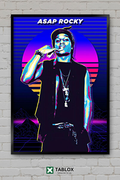 TABLOX Asap Rocky Ράπερ Ράπερ Χιπ Χοπ Τραγουδιστής Μουσική Αφίσα με κορνίζα Δ...