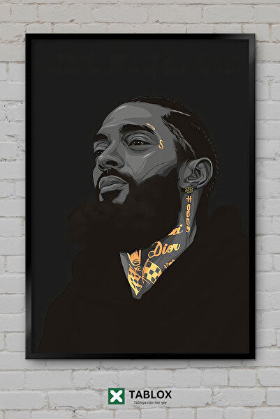 TABLOX Nipsey Hussle Ράπερ Ράπερ Χιπ Χοπ Μουσική Αφίσα Μουσικής με Πλαίσιο Δι...