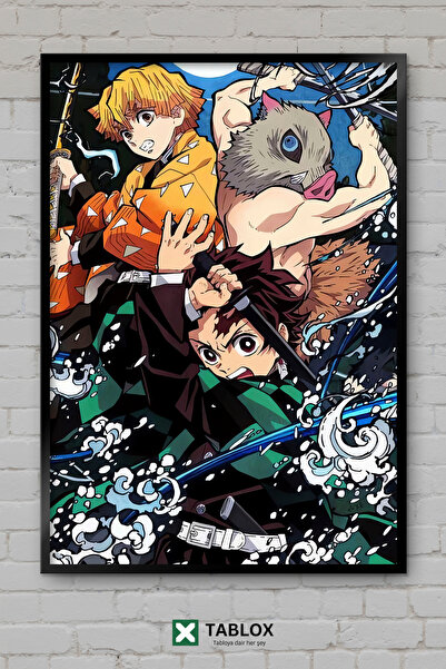 TABLOX Demon Slayer Kimetsu No Yaiba Anime Manga Likovi Okvir Izgled Dekorati...
