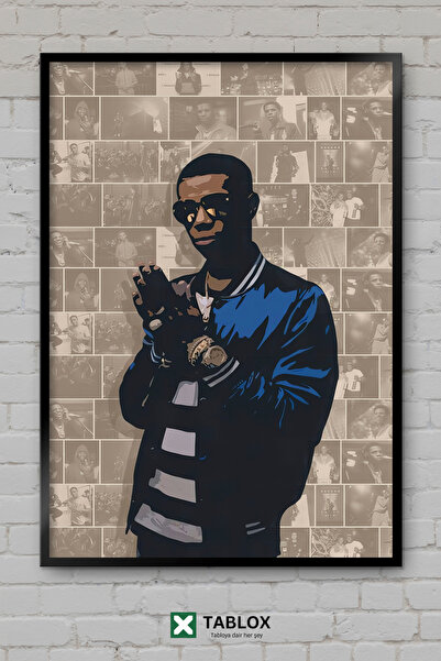 TABLOX A Boogie Wit da Hoodie Ράπερ Χιπ Χοπ Αφίσα Κορνιζαρισμένος Διακοσμητικ...