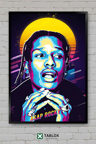 TABLOX Asap Rocky Ράπερ Ράπερ Χιπ Χοπ Τραγουδιστής Μουσική Αφίσα με κορνίζα Δ...