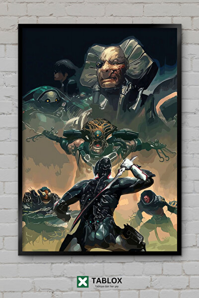 TABLOX Αφίσα παιχνιδιού Warframe Science Fiction Space RPG με κορνίζα, διακοσ...