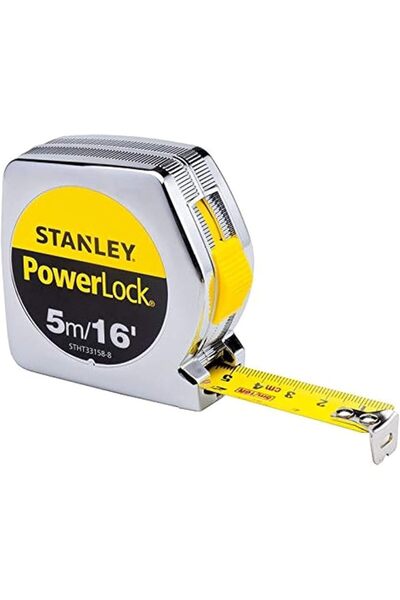 STANLEY SINCE 1913 شريط قياس ستانلي باور لوك، 5 متر/16 بوصة