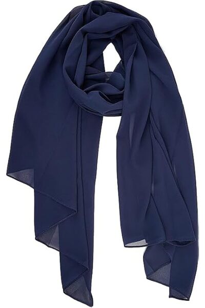 Generic Women's Soft Chiffon Long Scarf, Lightweight, Breathable, Solid Colou...