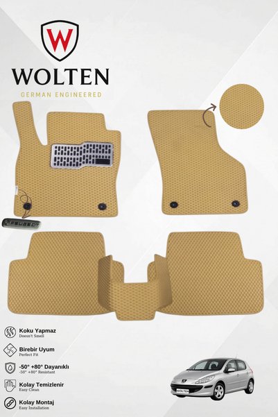 w wolten german engineered PEUGEOT-307-(2001-2008) İÇİN EVA İÇ PASPAS TAKIMI ...