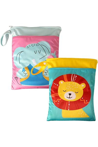 Aputue Baby Diaper Bag, 2PCS Cloth Diaper Wet Dry Bags, Travel Laundry Bags w...