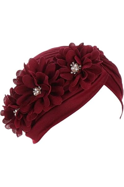 Generic Women Flower Turban Hats - Ruffle Pre Tied Headwrap Caps Headscarf fo...