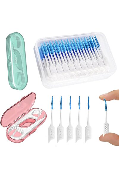 LinJie Silicone Dental Floss, 200 PCS Dual-Use Interdental Brushes, with 2Pcs...