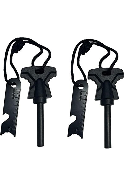 GENERAL 2 Pack Flint and Steel, Survival Ferro Rods with Easy Grip Handle and...
