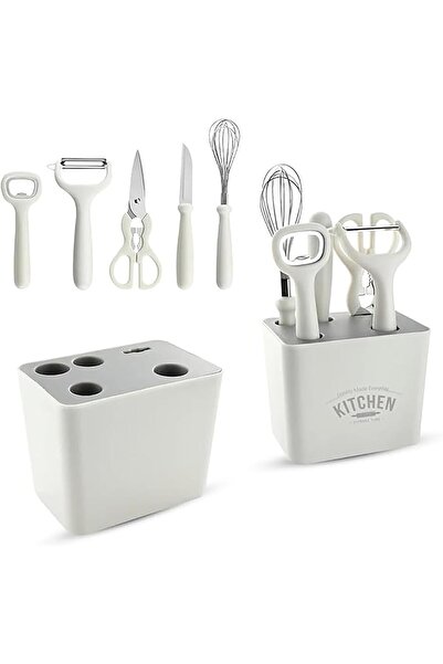 Arabest 6-Piece Kitchen Utensils Set with Storage Base,Silicone Cooking Tools...