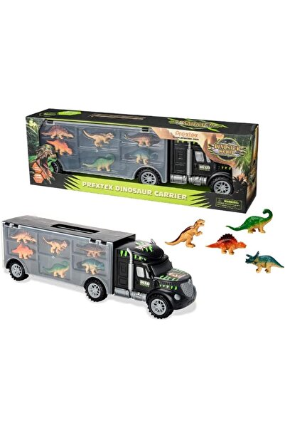 Arabest Dinosaur Transportation Truck Toy with 6 Dinosaur Figures and Large W...