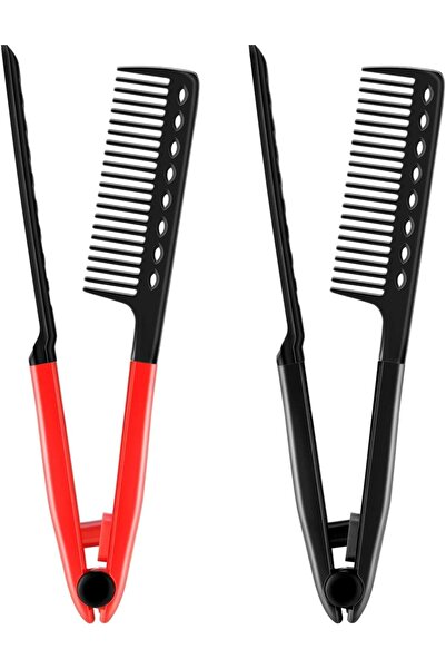 Arabest 2Pcs V-Shaped Hair Straightening Comb,Salon Hairdressing Styling Brus...