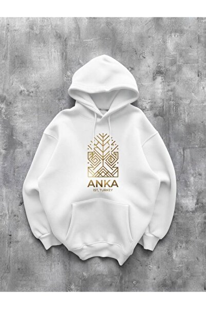JANTIL MODA Unisex Oversize Φούτερ με κουκούλα με 3 κλωστές, τσέπη καγκουρό κ...