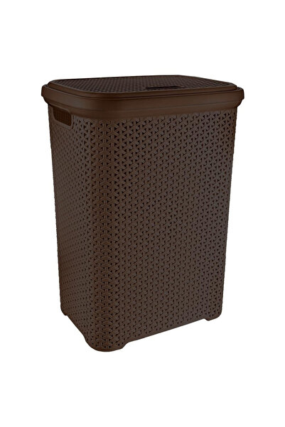 Orion Coș de rufe din plastic maro 55 l