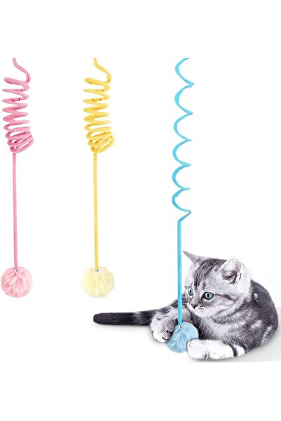 NALACAL Hanging Cat Spring Toy, 3 Pack Self-Play Stretchable Plush Interactiv...