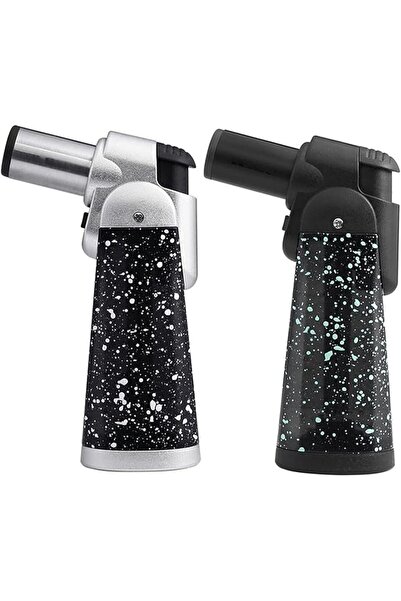 GENERAL 2 Pack Windproof Butane Torch Lighter, Refillable Gas Adjustable Flam...