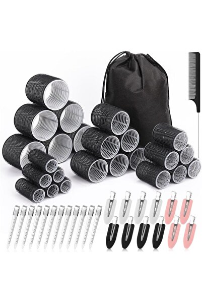 Generic Rollers Hair Curlers 49 Pcs Set with Clips Comb 4 Sizes Long Medium S...