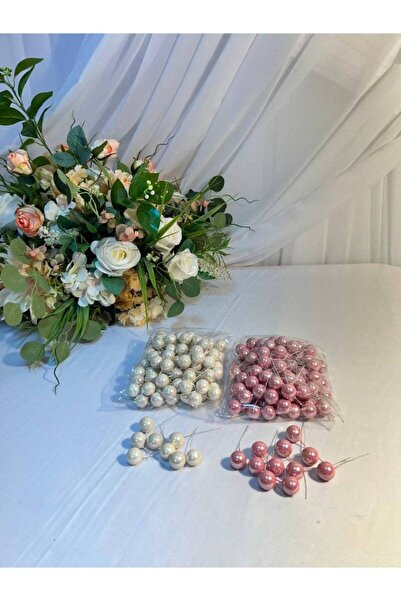 OEM Ornament Plastic Sfere/Bile 2cm 100/set Sidefate Roz