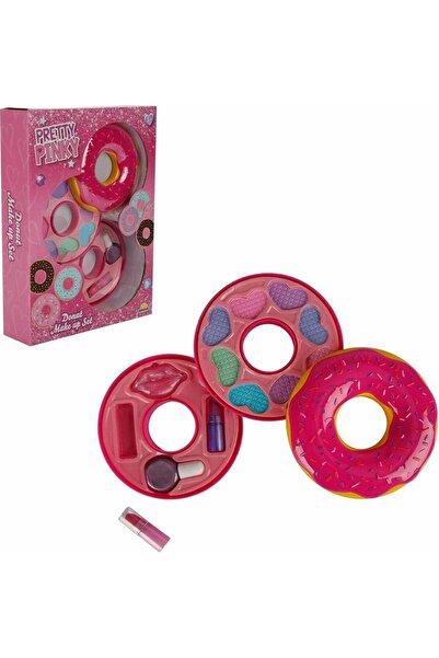 Pretty Pinky Donut Şekilli 2 Katlı Makyaj Güzellik Seti