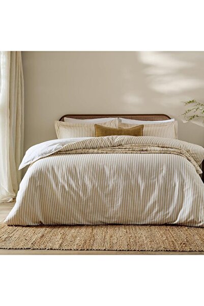 yardımcıoğlu furn. Yard Hebden Mélange Stripe Cotton Duvet Set – Ultra Soft R...