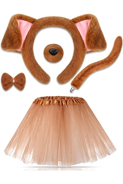 Arabest 5Pcs Kids Animal Costume Set, Bear Dog Kangaroo Outfit Accessories, E...