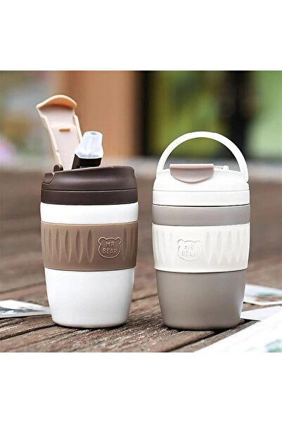 HOMEVEO Steel Tumbler with Lid 370 ml, Vacuum Insulated Mug with Unique Desig...