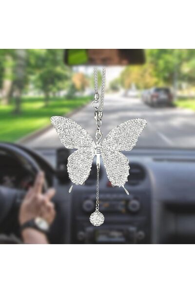 Bukela Butterfly Car Hanging Accessories, Bling Car Hanging Ornament, Crystal...