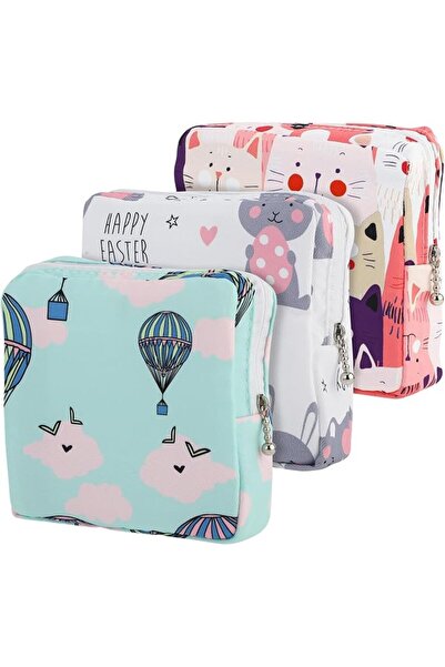 NALACAL 3Pcs Period Pad Pouch Period Bag Sanitary Napkin Storage Holder, Sani...