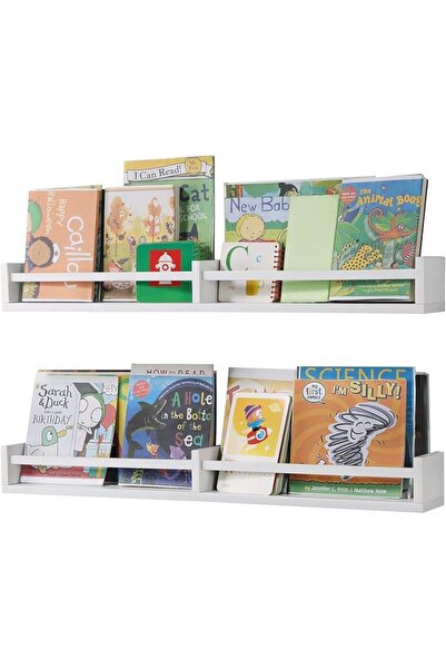 GENERAL Wall Mounted Bookshelf, 32 Inch Wall Booshelf for Kid's room, Set of ...