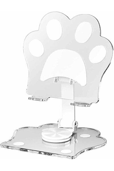 Tazweeq Cute Cat Paw Phone Stand, Transparent Acrylic Desktop Anti-Slip Phone...