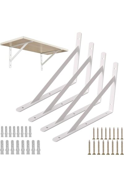 Lawazim Shelf Brackets 4 Pack 30cm Heavy Duty Brackets for Shelf 30x19cm Meta...