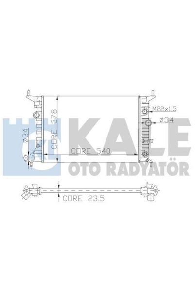 KALE 2501062AL Motor Su Radyatör X16xel X20xev Klimasız A T Vectra B Brazıng 1300158