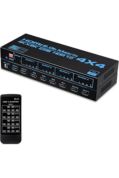 GENERAL HDMI Matrix 4X4, 4 In 4 Out Switcher 2.0 With 4K@60Hz, Dolby Vision H...