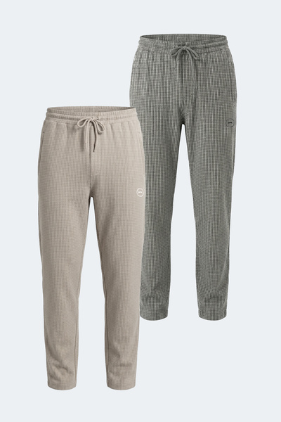 Slazenger Nikita Set of 2 Men's Black - Beige Trousers with Pockets