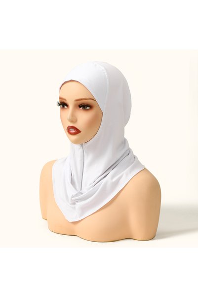 Choice MSL212-02 New Design Muslim Women Soild Instant Hijab With Hidden Zipp...