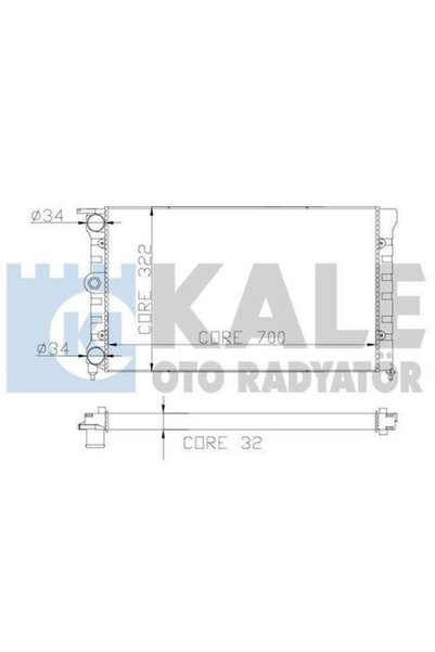 KALE 2030152AL Radyatör 12 Sıra Al PL Passat Santana 321121251AJ