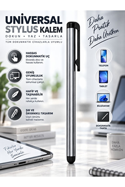 PEMBERTON Universal Stylus Kalem Dokunmatik Tablet Telefon Bilgisayar Uyumlu ...