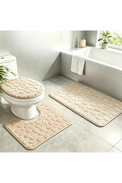 GENERAL Bathroom Rugs Mat Set 3 Piece, Memory Foam Bath Mats Sets, Non Slip W...
