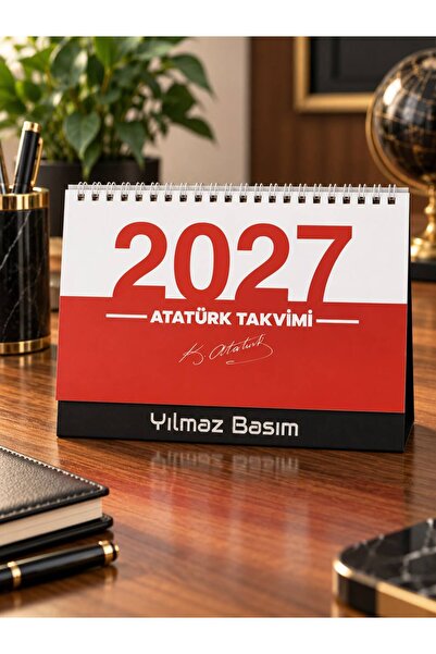 Halk Kitabevi Kişi Özel veya Firmalara Özel Baskılı 2027 Atatürk Masa Takvimi