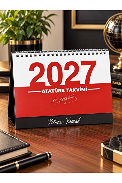 Halk Kitabevi Kişi Özel veya Firmalara Özel Baskılı 2027 Atatürk Masa Takvimi