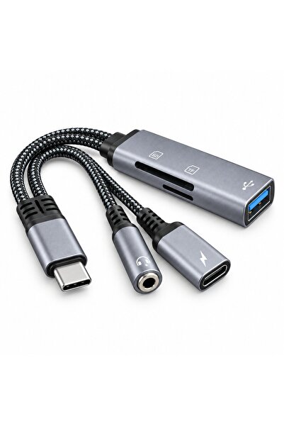 Pmr Telefon İçin Type-C USB-C 5 in 1 Çoklayıcı Hub – USB 3.0 SD TF Kart Okuyu...