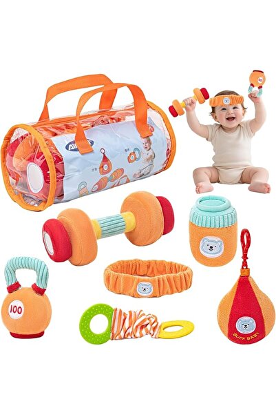Soofam Baby Toys 0-12 Months, Sports Bag Workout Plush Toy with Soft Rattle, ...