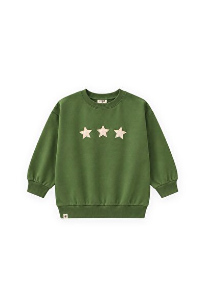 Cigit Seasonal Sweatshirt 1-7 Years Old Fat Green