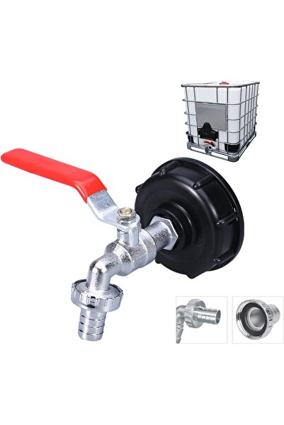 Noonedibs Robinet pentru rezervor IBC S60 x 6, adaptor aliaj 1/2" și 3/4", cu...