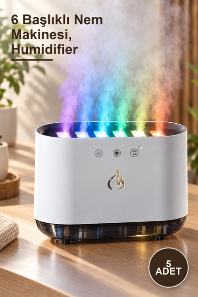 Yenilig 5 Pieces Air Humidifier – 6 Head Humidifier, Humidifier
