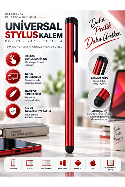 PEMBERTON Universal Stylus Kalem Dokunmatik Tablet Telefon Bilgisayar Uyumlu ...