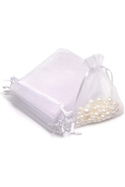 GENERAL Organza Bags, DELFINO 100 Pcs (7 x 9 cm) Christmas Favor Silk Candy B...