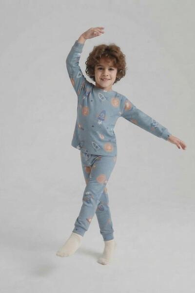 Pina Kids Boy's Alien-Basketball Printed Cotton Pajama Set Tkm1030