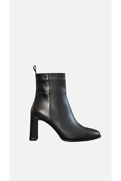 ESSO LA MİA Livi Heeled Boots Genuine Leather Black
